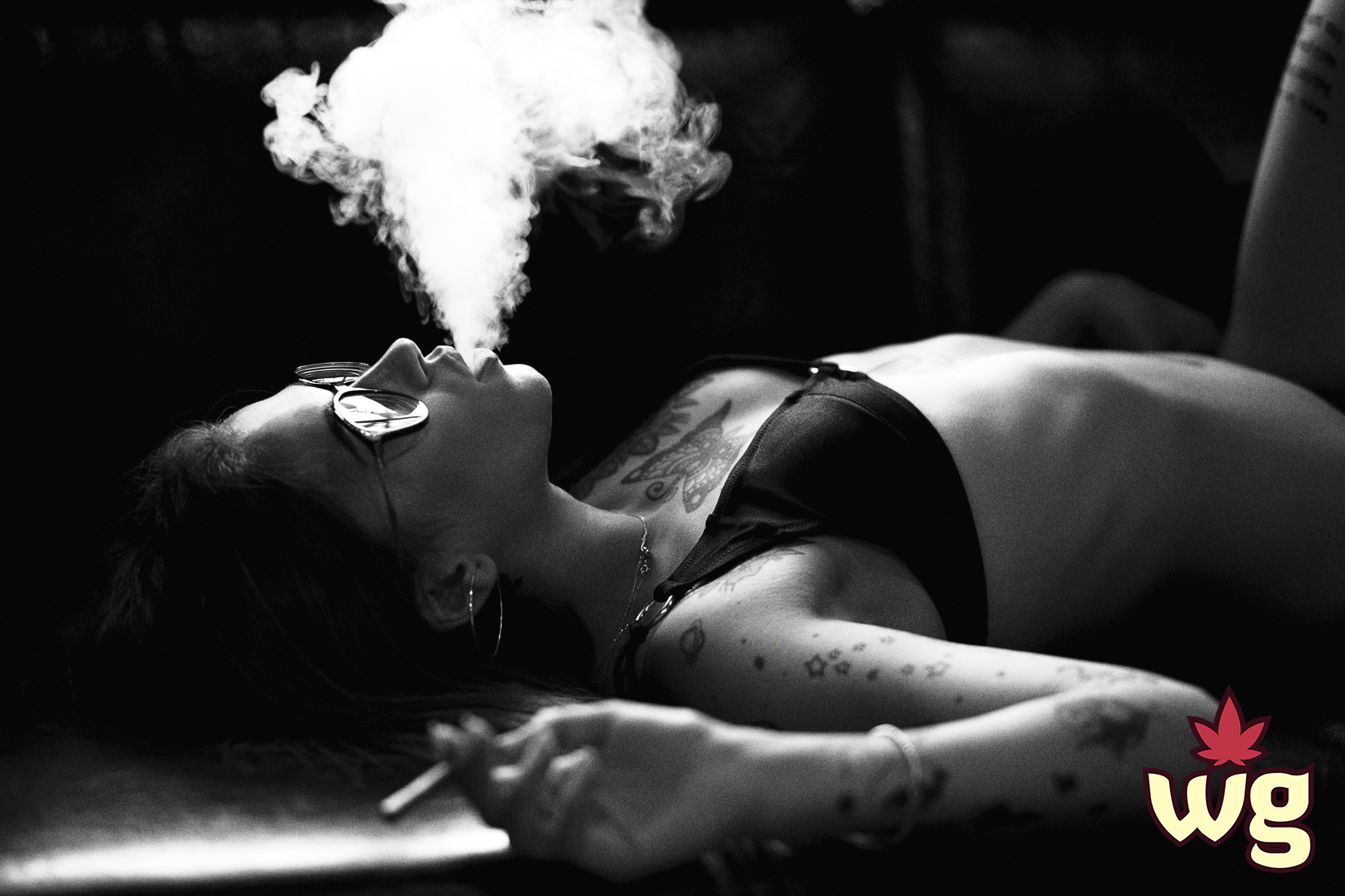 hot weed girl smoking marijuana