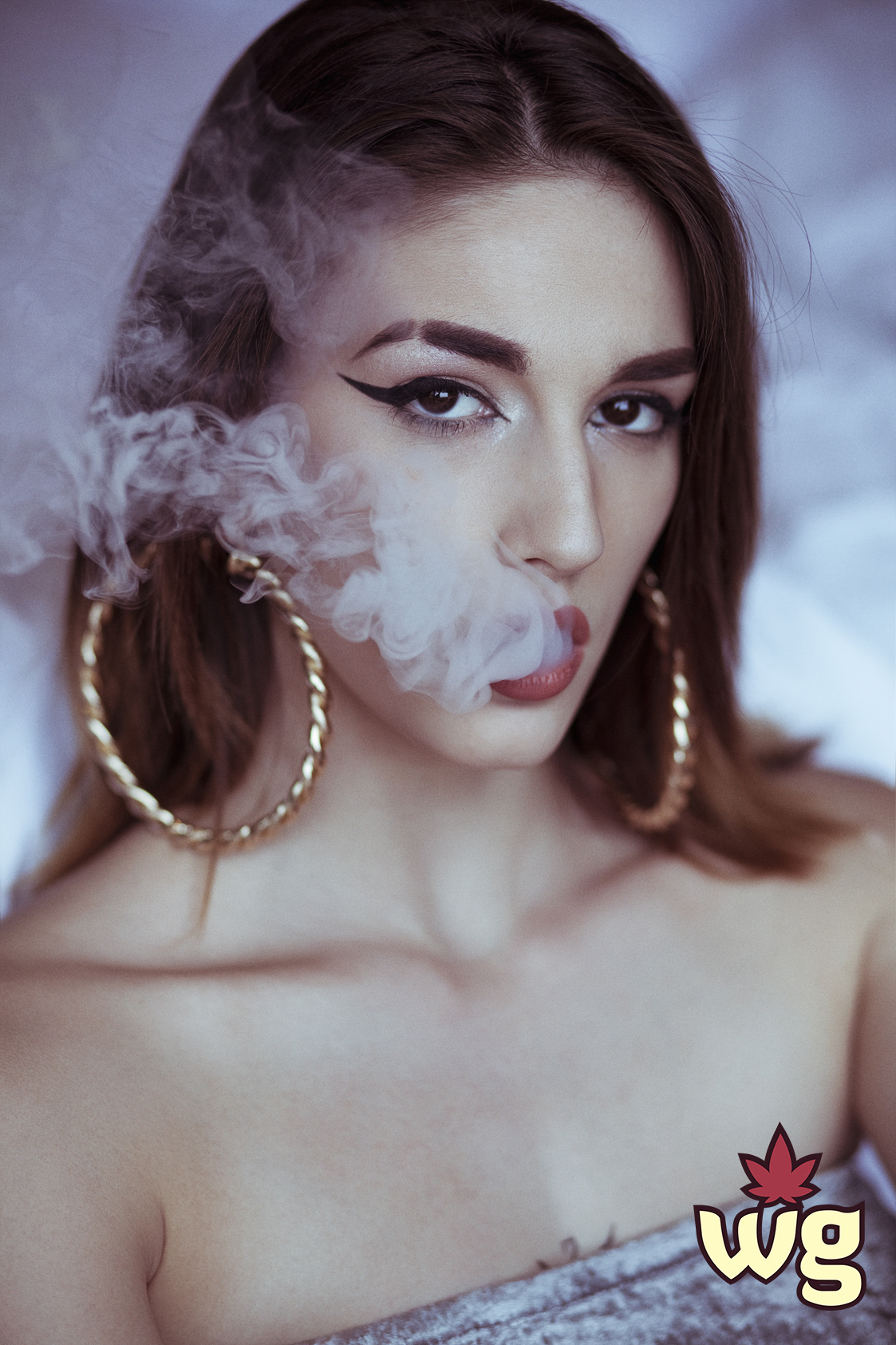 hot woman in sexy make up smoking weed | Weed Girls